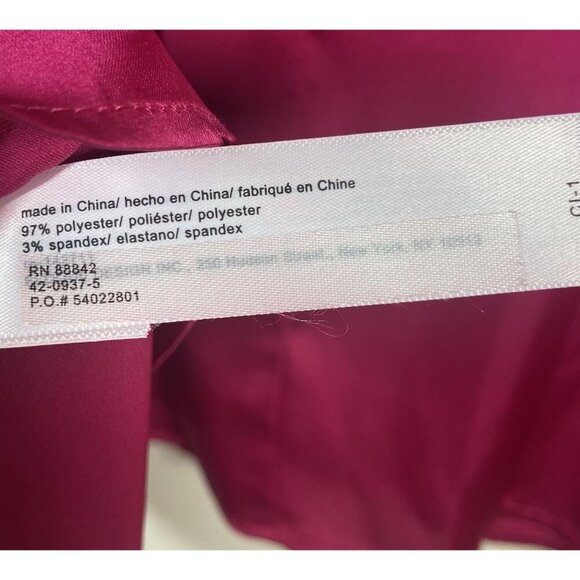 ELOQUII Women's Plus Size 22 Kimono Sleeve Top Fucshia Keyhole Satin NWT Fuschia - Picture 6 of 11